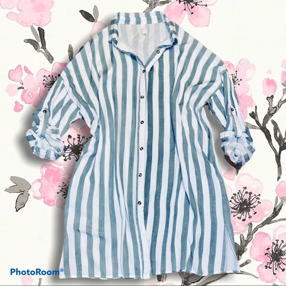 PRIMI Striped Full Button-Down Cardigan, S - Picture 9 of 15